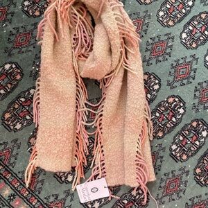Caterina de Medici made in Italy wool and alpaca fringe scarf